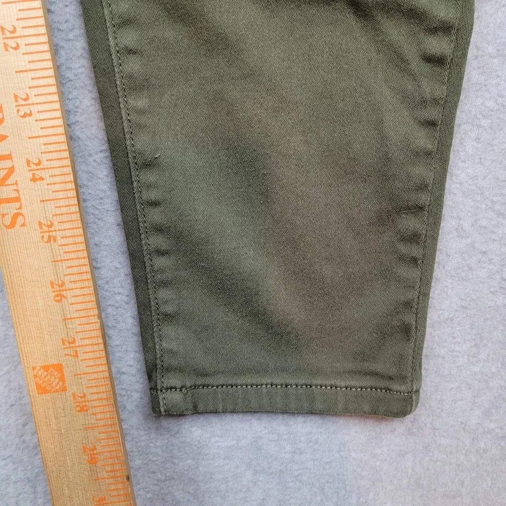 Michael Kors Izzy Skinny Pants Womens‎ Size 10 Green Olive Stretch Gold Jeans